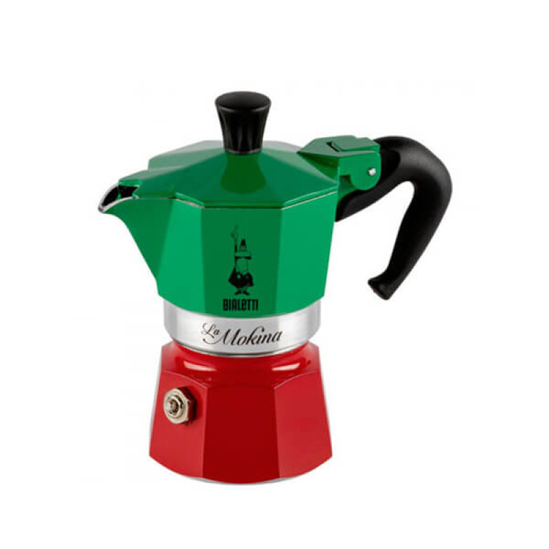 Кавоварка гейзерна Bialetti La Mokina Tricolore на 0.5 чашки 40 мл