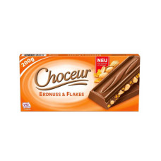 Шоколад молочний Choceur Erdnuss & Flakes 200 г