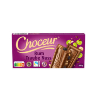 Шоколад молочний з ромом Choceur Rum Traube Nuss 200 г