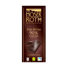 Шоколад чорний Moser Roth 90% Cacao 125 г